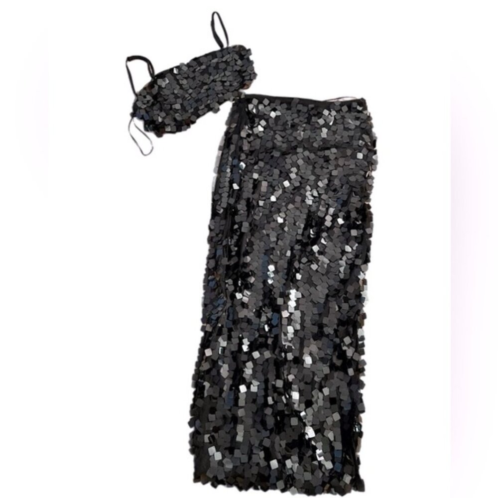House of Harlow 1960 Black Strapless Dress